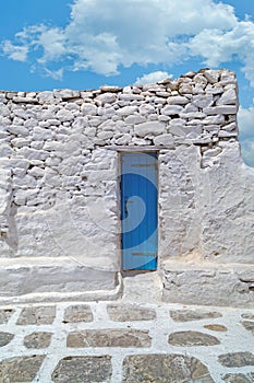 Traditional architecture of Oia village in Santorini island