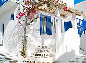 Traditional architecture of Oia village in Santorini island