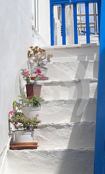 Traditional architecture of Oia village in Santorini island