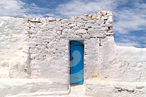 Traditional architecture of Oia village on Santorini island