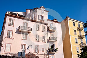 Traditional architecture in old Ajaccio photo