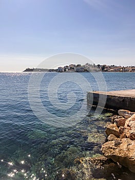 Traditional architecture in Spetses seafront, Greece - stock photo