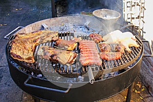 Traditional argentine asado. photo