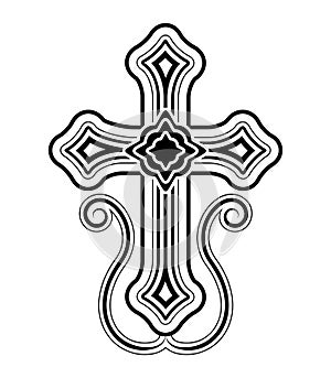 Traditional Armenian Apostolic Church cross clip a