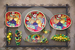 Traditional art ceramics, orvieto, terni, umbria italy, europe photo