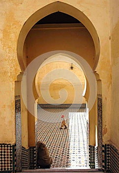 Traditional and artisanal door in Morocco