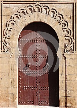 Traditional and artisanal door in Morocco