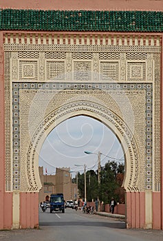 Traditional and artisanal door in Morocco