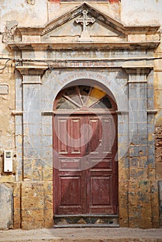 Traditional and artisanal door in Morocco