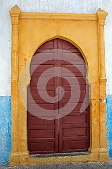 Traditional and artisanal door in Morocco