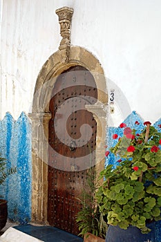 Traditional and artisanal door in Morocco