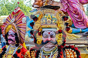 Traditional artist performing Yakshagana