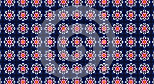 Traditional Asian damask wallpaper pattern.