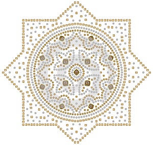 Traditional Asian design motif on white background