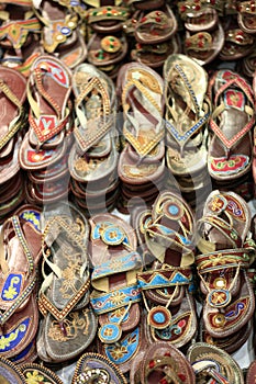 Traditional Asian Leather Handmade Slippers
