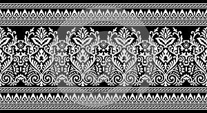 Traditional Asian ornamental border design