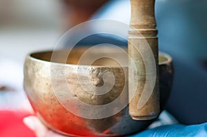 Traditional asian pottery-nepalese singing bowls