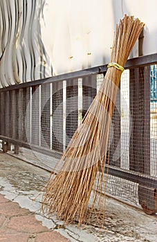 Traditional attap broom