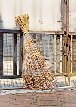 Traditional attap broom