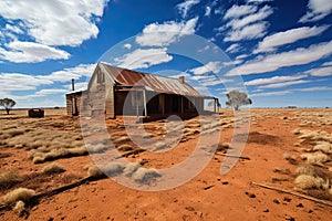 Traditional Australia farm house in the outback