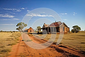 Traditional Australia farm house in the outback