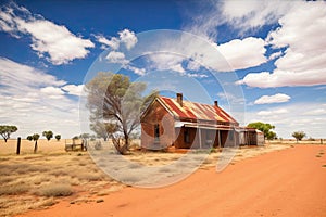 Traditional Australia farm house in the outback