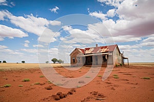 Traditional Australia farm house in the outback