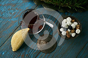 Traditional Azerbaijan sweet pastry shekerbura