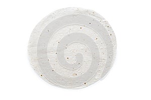 Traditional azeri lavash (bread) isolated on white