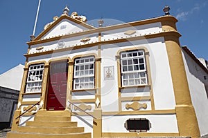 Traditional azores chapel. Imperio dos Quatro Cantos. Terceira. photo