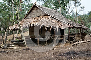 Traditional Baduy houses are usually located near fiel