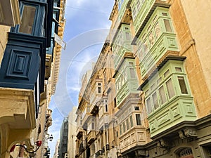 Traditional balconies in Valetta, Malta, Traditional Architecture