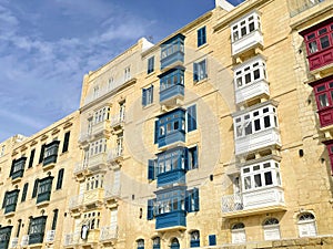 Traditional balconies in Valetta, Malta, Traditional Architecture