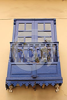 A traditional balcony in Sucre