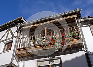 Traditional balcony in Villanueva de la Vera photo
