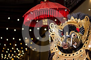 Traditional Bali Barong Mask costume