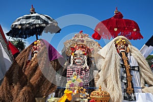 Traditional Balinese Barong and Rngda masks