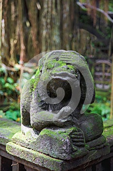 Traditional balinese deity statue. Ubud