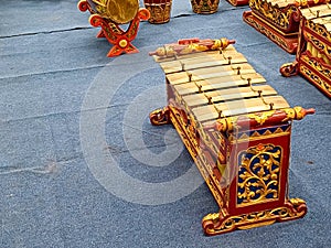 Traditional Balinese Gamelan called Gender. Gamelan is a Indonesian traditional music instruments