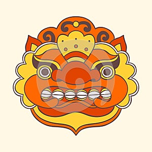 Traditional balinese mask. Barong.