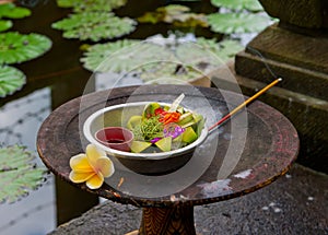 Traditional balinese offerings