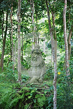 Traditional Balinese statue of a monkey