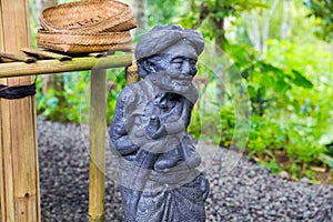 Traditional Balinese stone sculpture art and culture at Bali, In