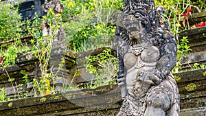 Traditional Balinese stone sculpture art and culture at Bali, Indonesia