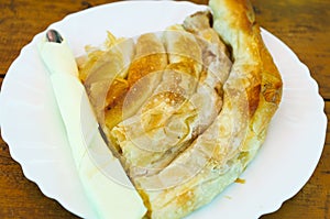 Traditional balkan burek