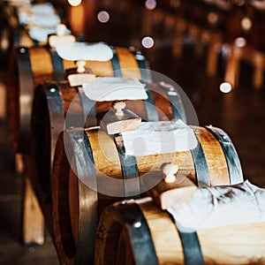 Traditional balsamic vinegar barrels in Modena, Emilia Romagna, Italy photo