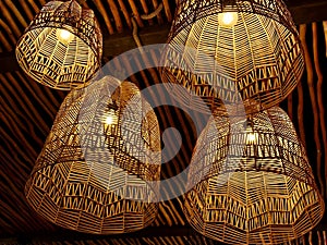 traditional bamboo decorative light bulb