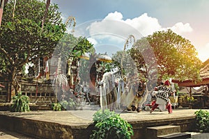 Traditional barong dance performance in Bali, Indonesia.