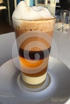 Traditional barraquito coffee photo