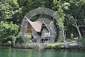 Traditional Batak house, Lake Toba, Sumatra